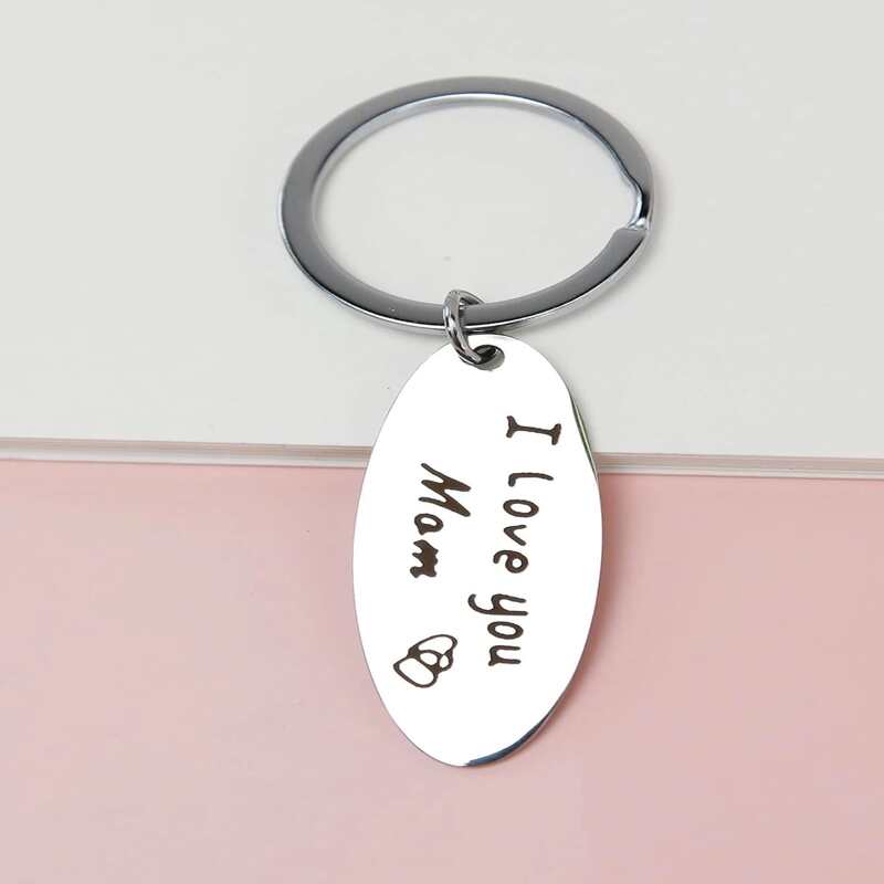 

Geo Metal Charm Keychain, Silver