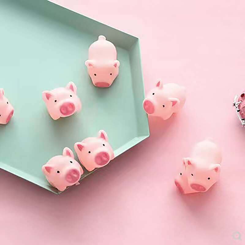 

1pc Cartoon Pig Squeeze Toy, Pink