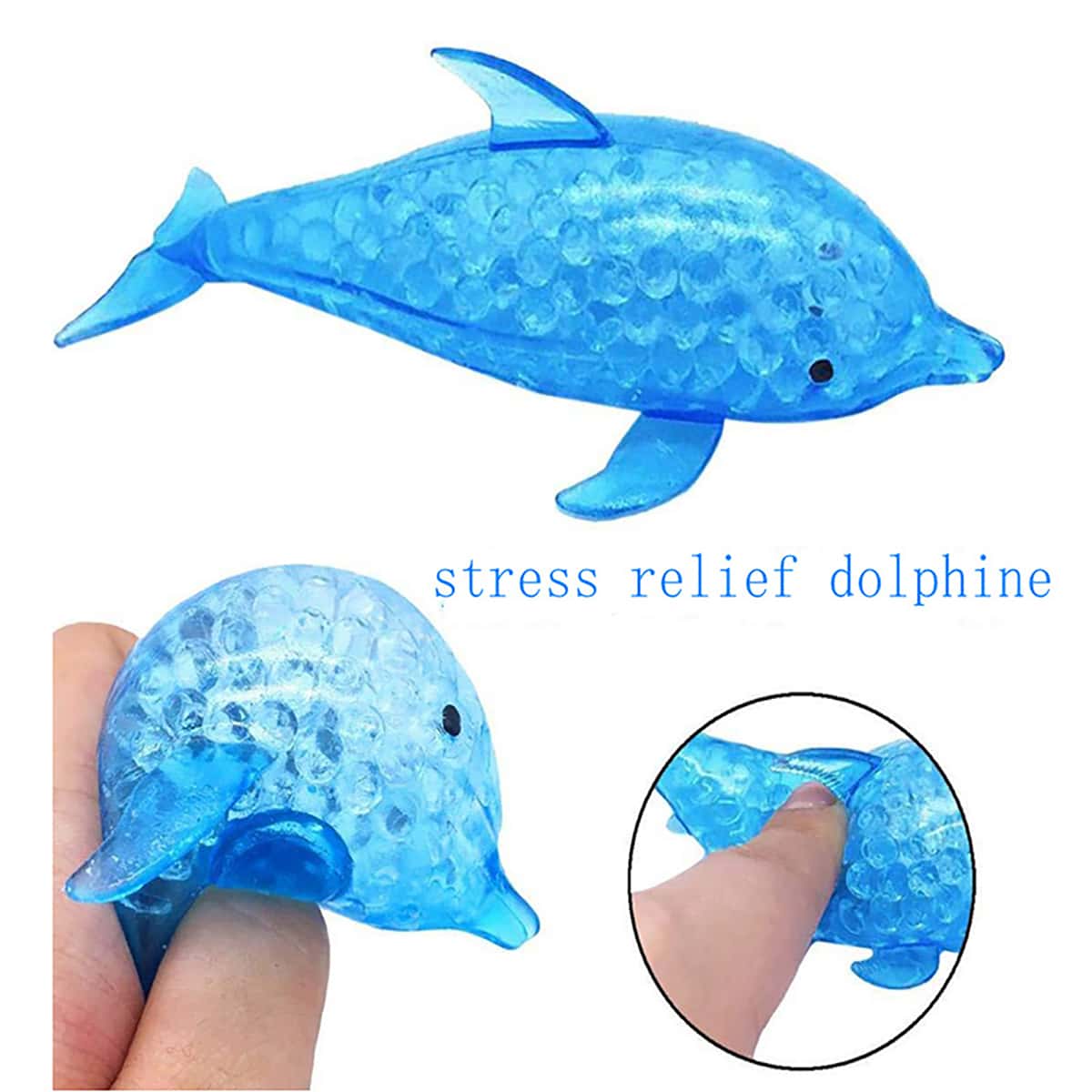 

1pc Dolphin Squeeze Toy, Blue