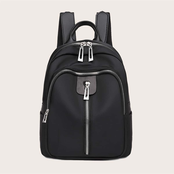

Zip Front Backpack, Black
