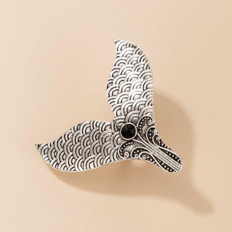 

Fish Tail Design Ring, Silver