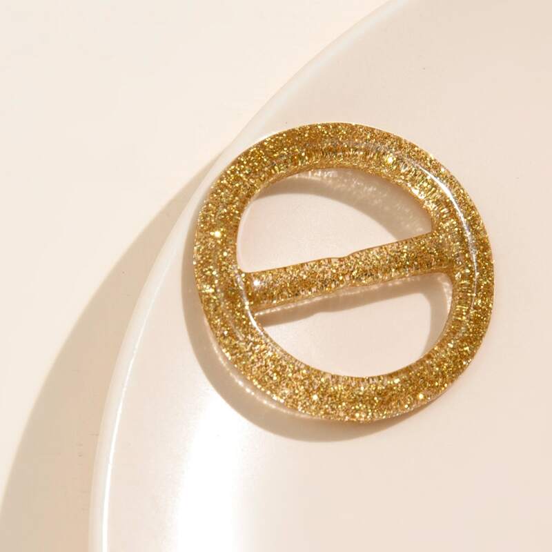 

Hollow Out Scarf Buckle, Gold