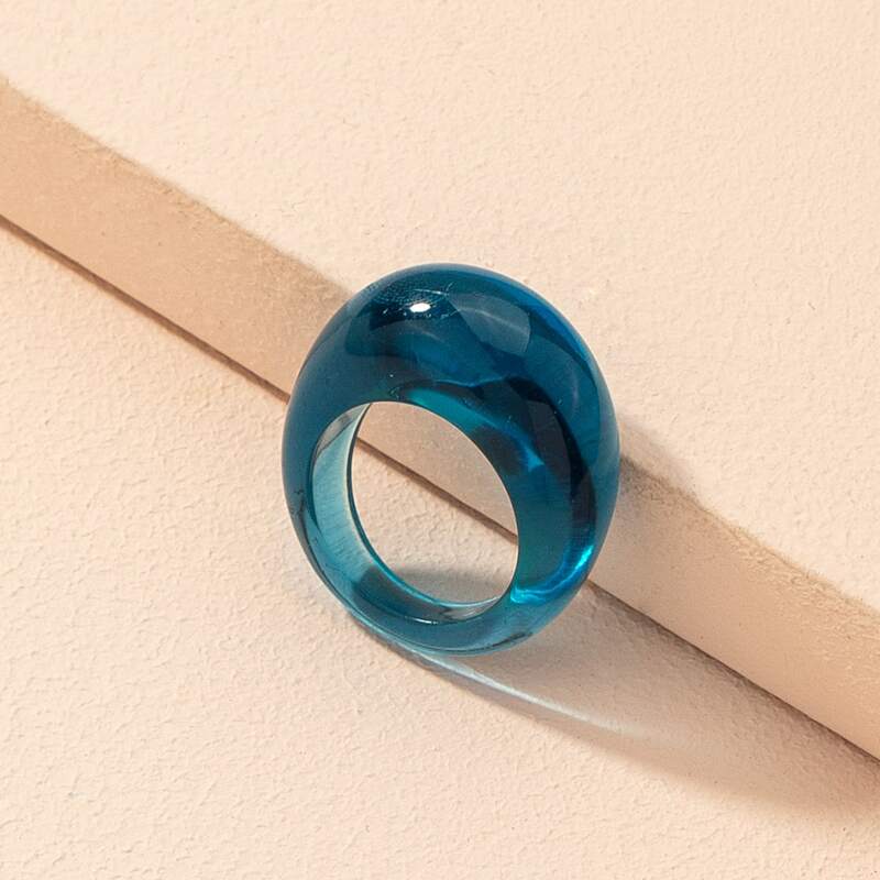 

Minimalist Resin Ring, Blue