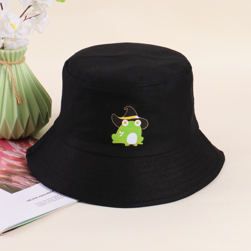

Cartoon Frog Bucket Hat, Black