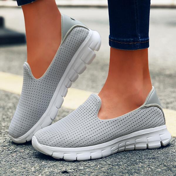 

Slip On Breathable Running Shoes, Light grey