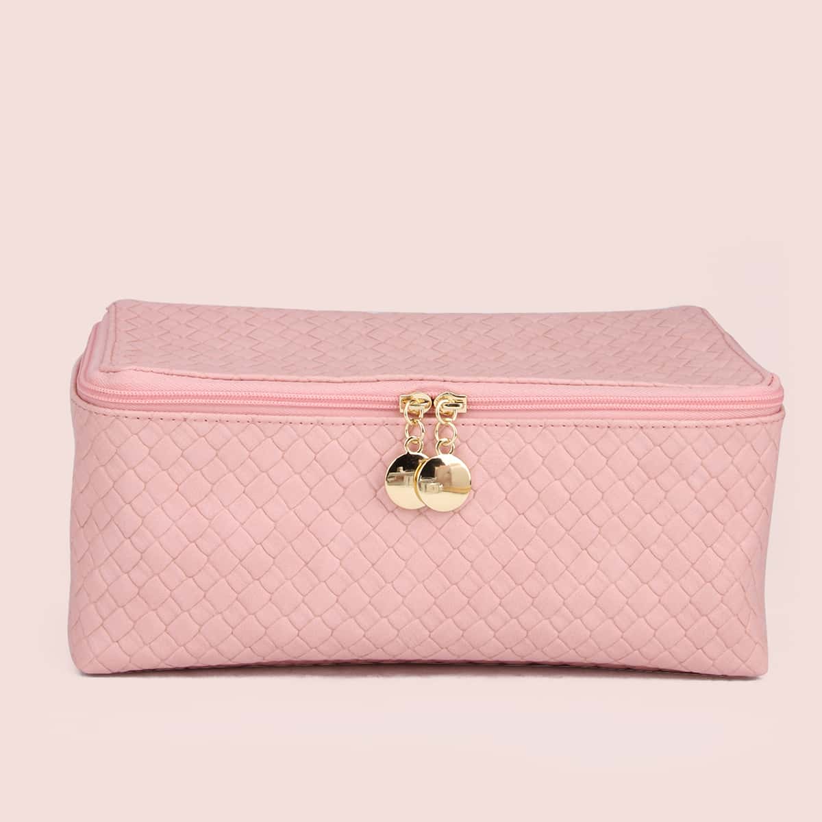 

Braided Square Makeup Bag, Pink