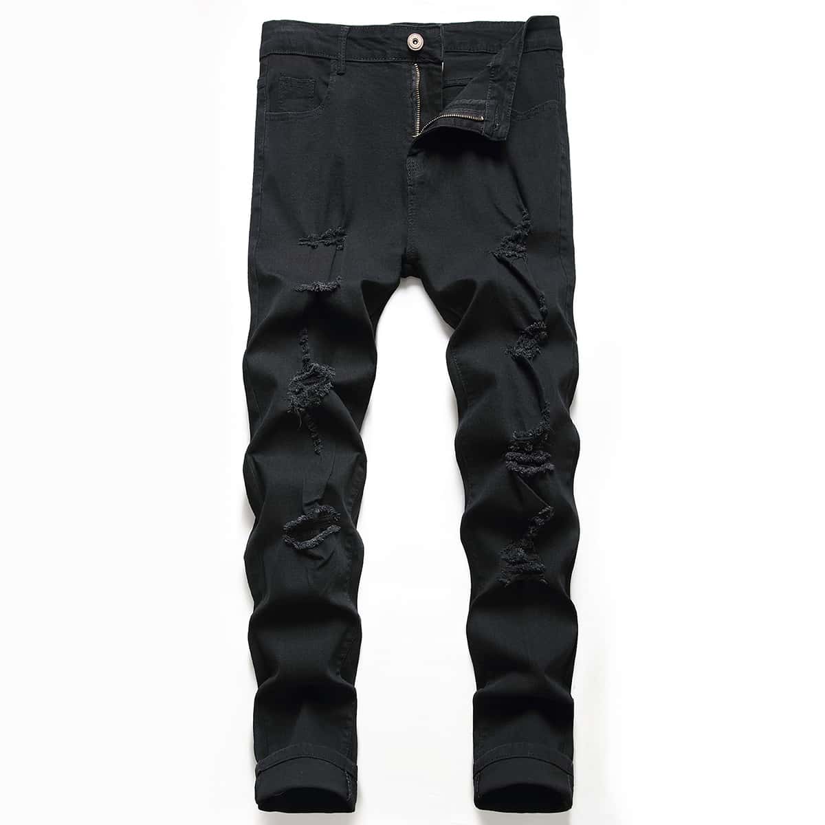 

Guys Ripped Skinny Jeans, Black