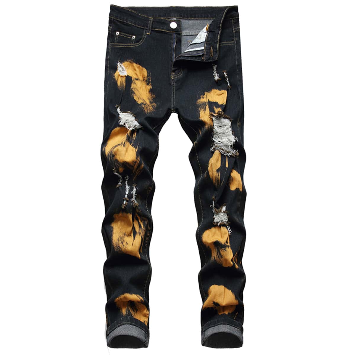 

Guys Washed Ripped Jeans, Multicolor