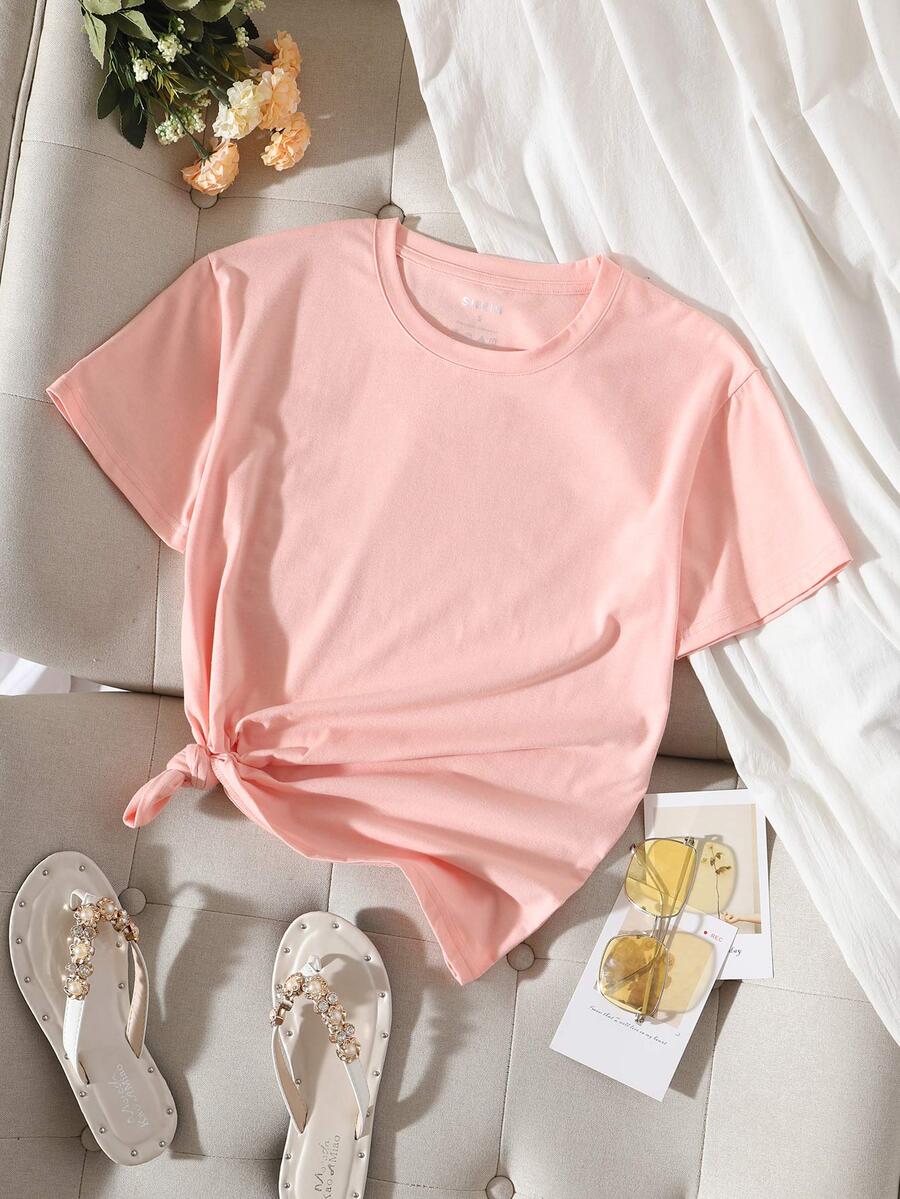 Solid Drop Shoulder Tee