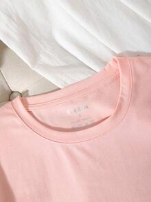 Solid Drop Shoulder Tee