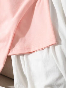 Solid Drop Shoulder Tee