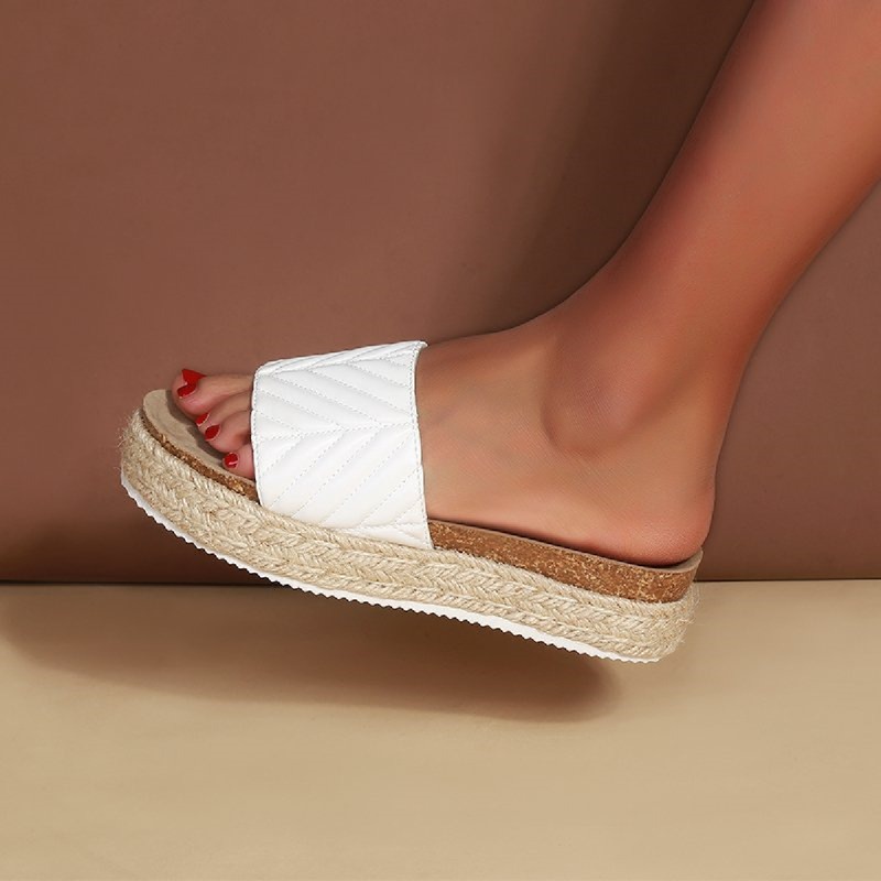 

Minimalist Wedge Sandals, White