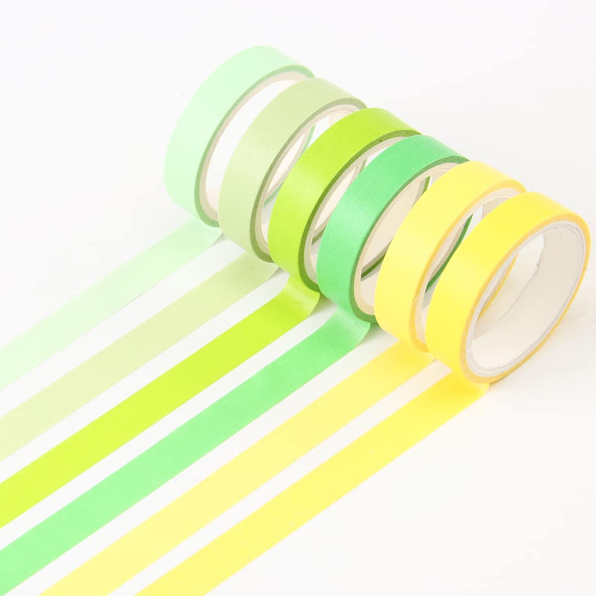 

6rolls Solid Washi Tape, Multicolor