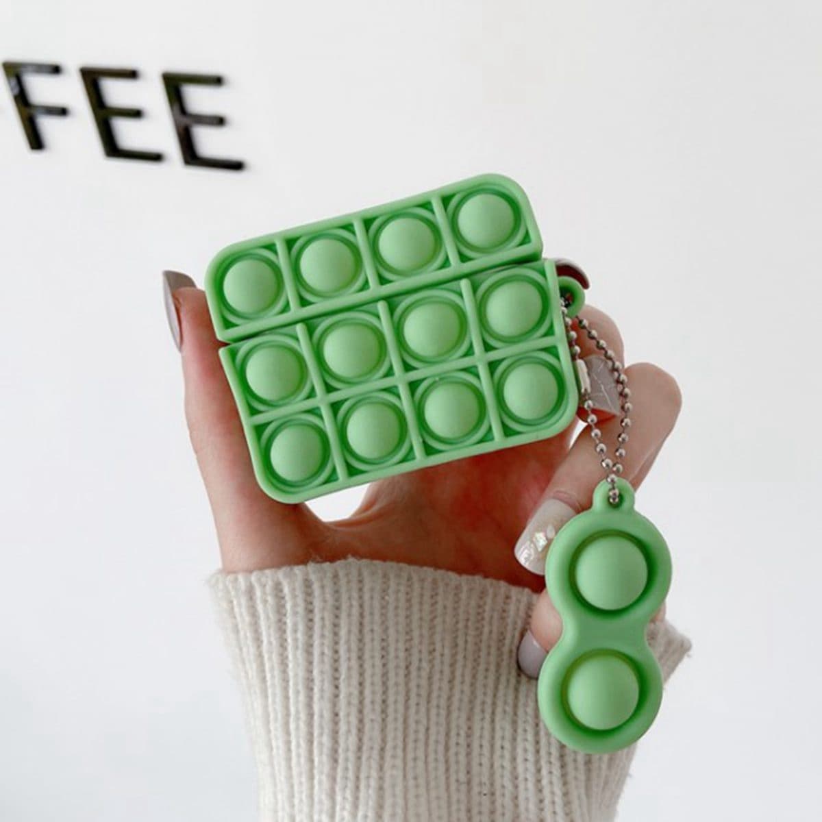 

Push Bubble Airpods Case, Green