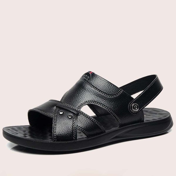 

Men Cut Out Slingback Sandals, Black