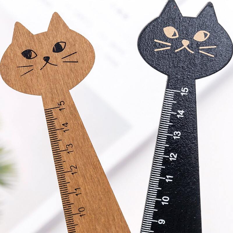 

1pc Random Cartoon Wooden Ruler, Multicolor