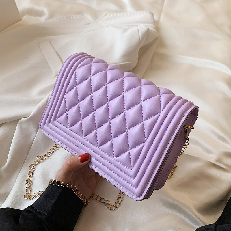 

Flap Chain Crossbody Bag, Purple