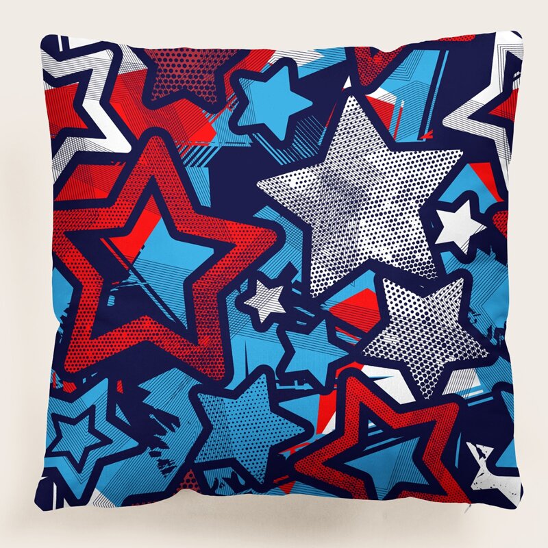 

Independence Day Cushion Cover Without Filler, Multicolor