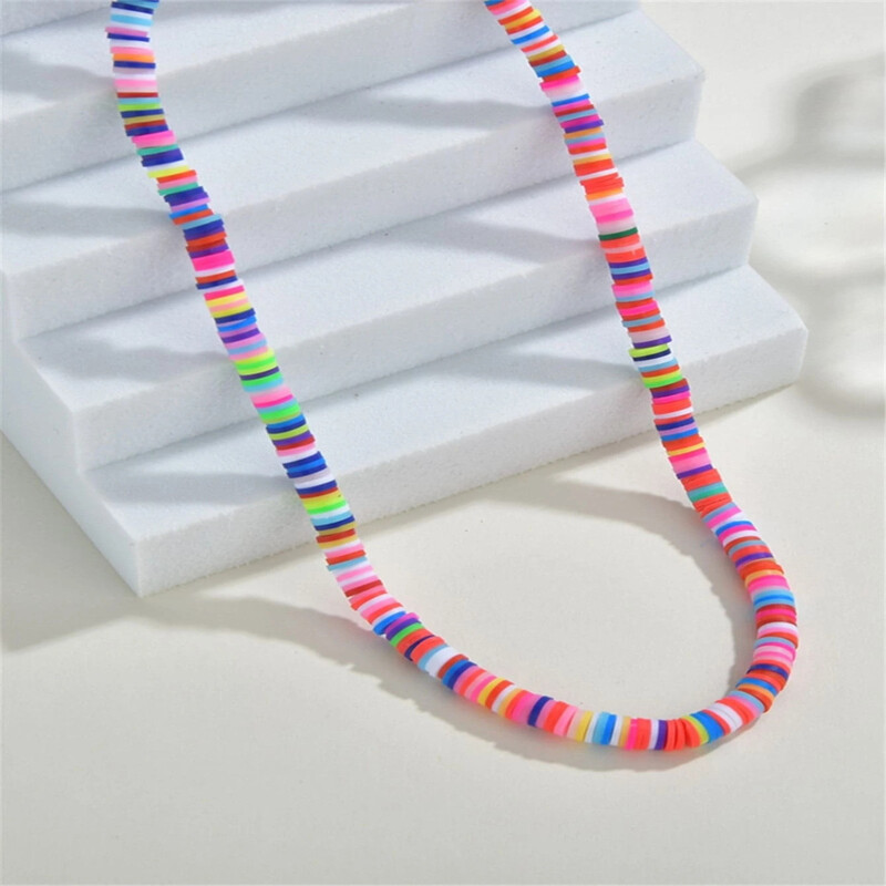 

1pc Colorful Necklace, Multicolor