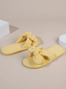 蝴蝶結裝飾臥室拖鞋