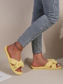 蝴蝶結裝飾臥室拖鞋