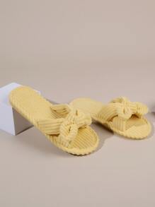 蝴蝶結裝飾臥室拖鞋