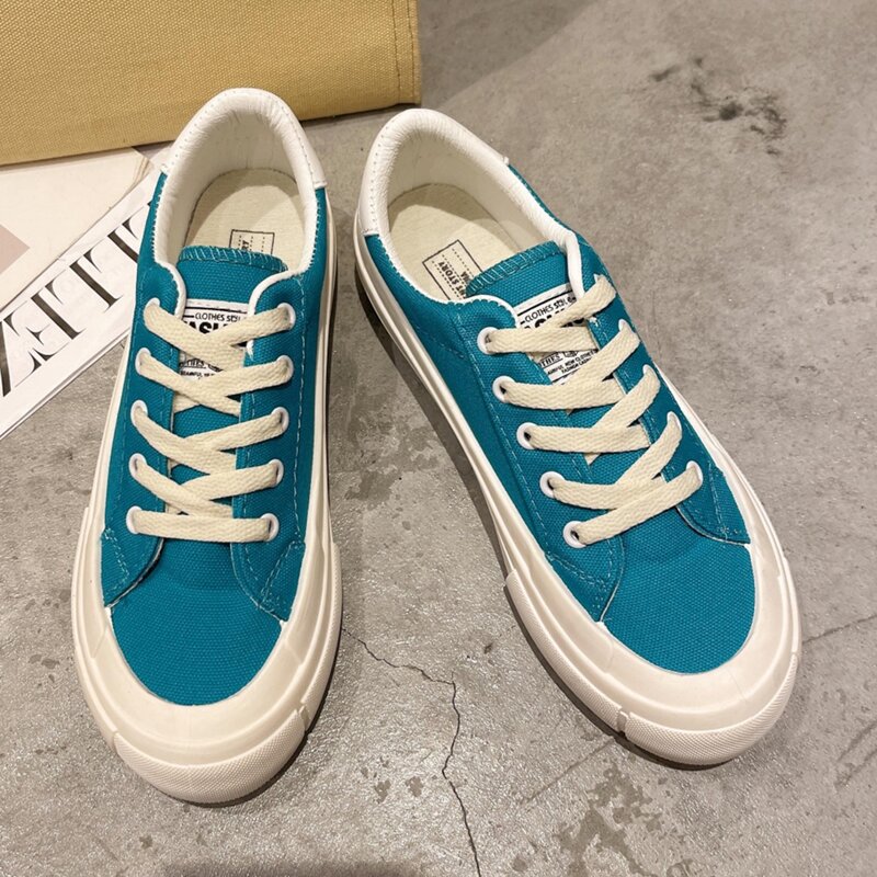

Lace Up Front Canvas Shoes, Blue