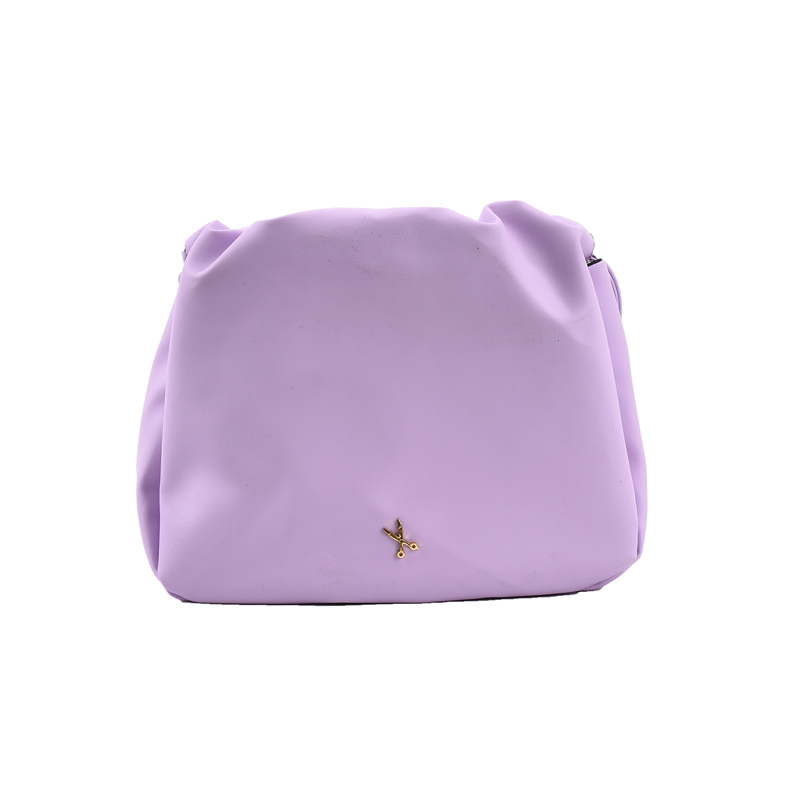 

Metal Detail Ruched Shoulder Bag, Purple