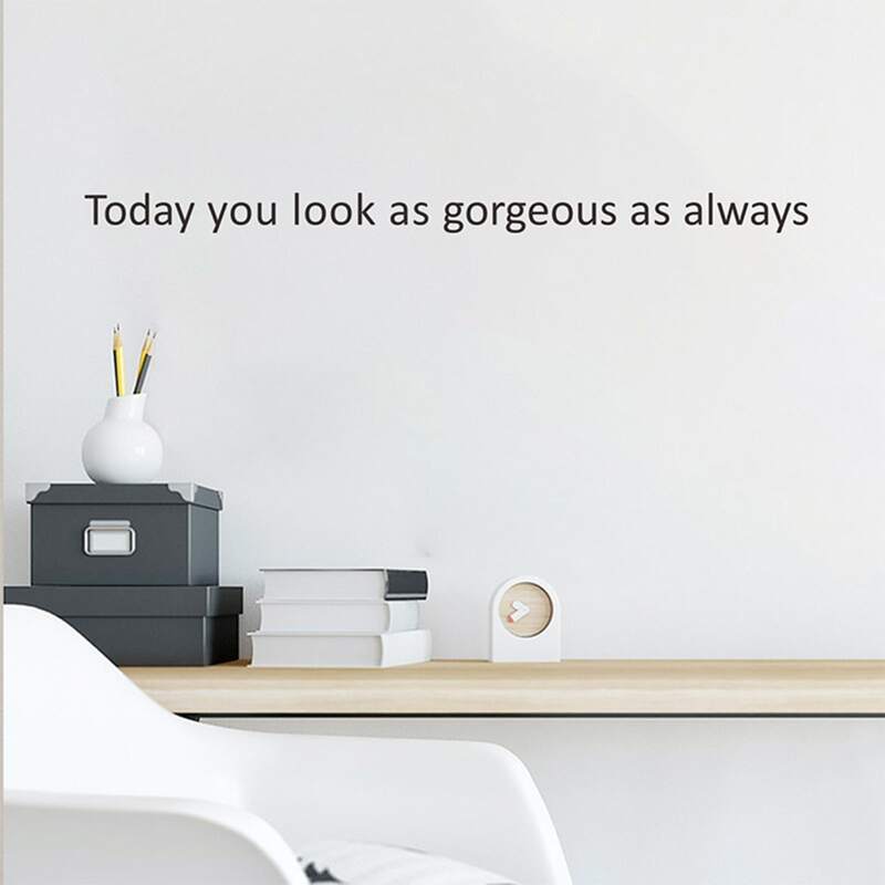 

1pc Slogan Graphic Wall Sticker, Black