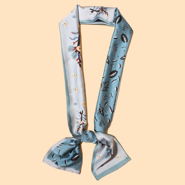 

Leaf Print Scarf, Multicolor