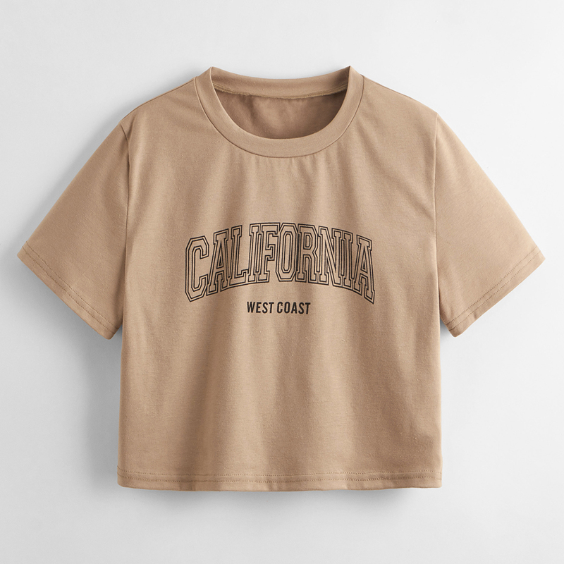 

Letter Crop Tee, Khaki