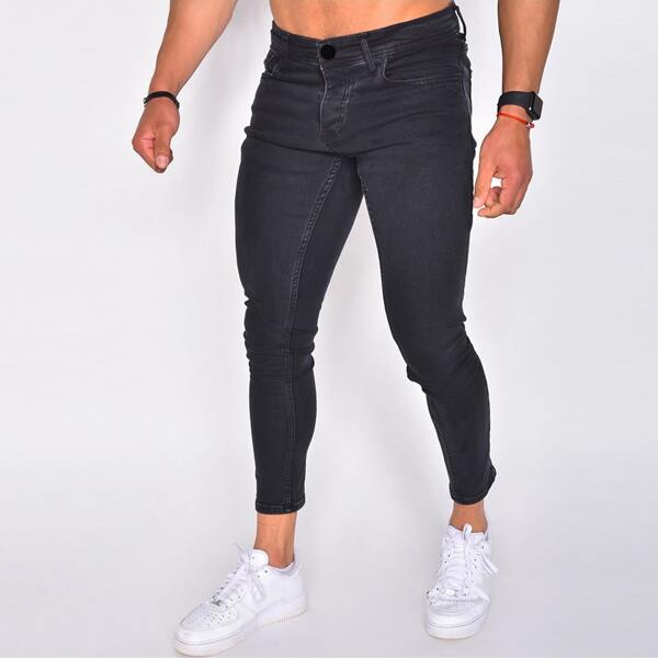 

Men Washed Skinny Jeans, Black