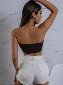 Áo nữ Bất đối xứng Khối Màu Gợi cảm - Nhiều màu - Xem 2