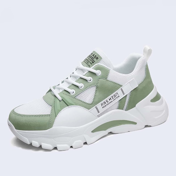 

Men Lace Up Front Mesh Chunky Sneakers, Green
