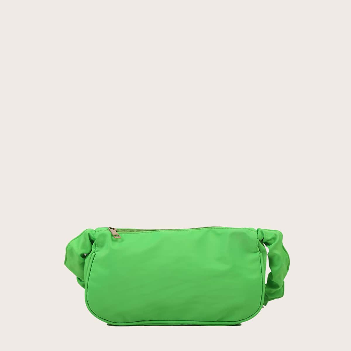 

Ruched Shoulder Bag, Green