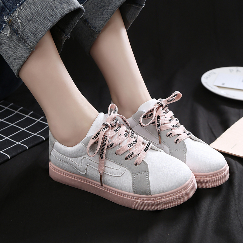 

Letter Graphic Lace-up Front Skate Shoes, White