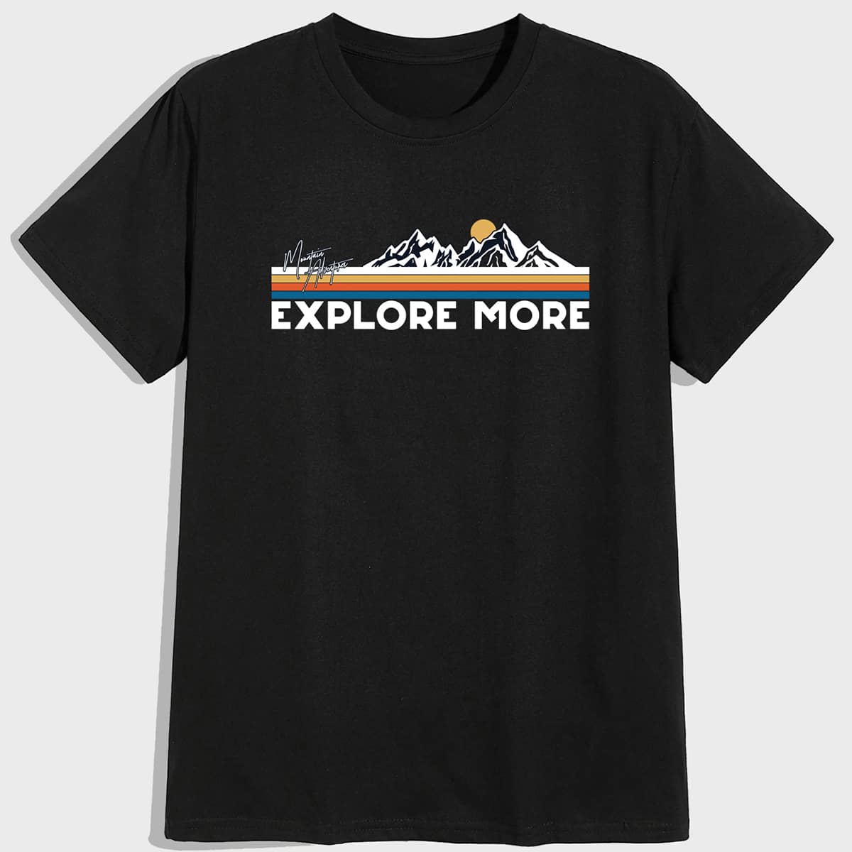 

Guys Letter Mountain Graphic Tee, Black