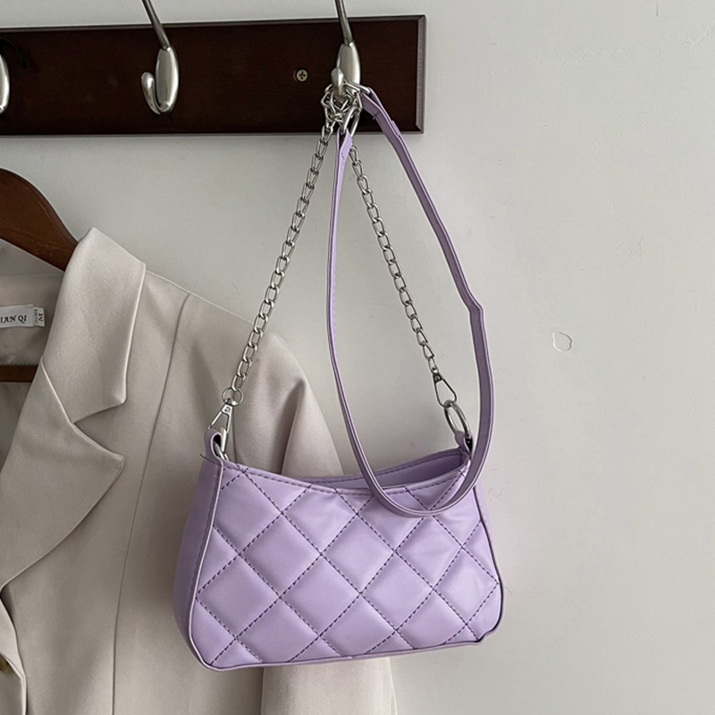 

Quilted Crossbody Bag, Purple
