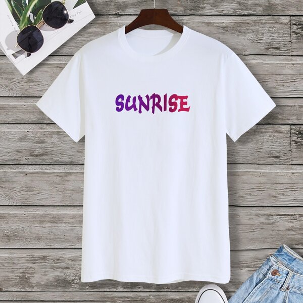 

Men Chinese Character & Dragon Tee, White
