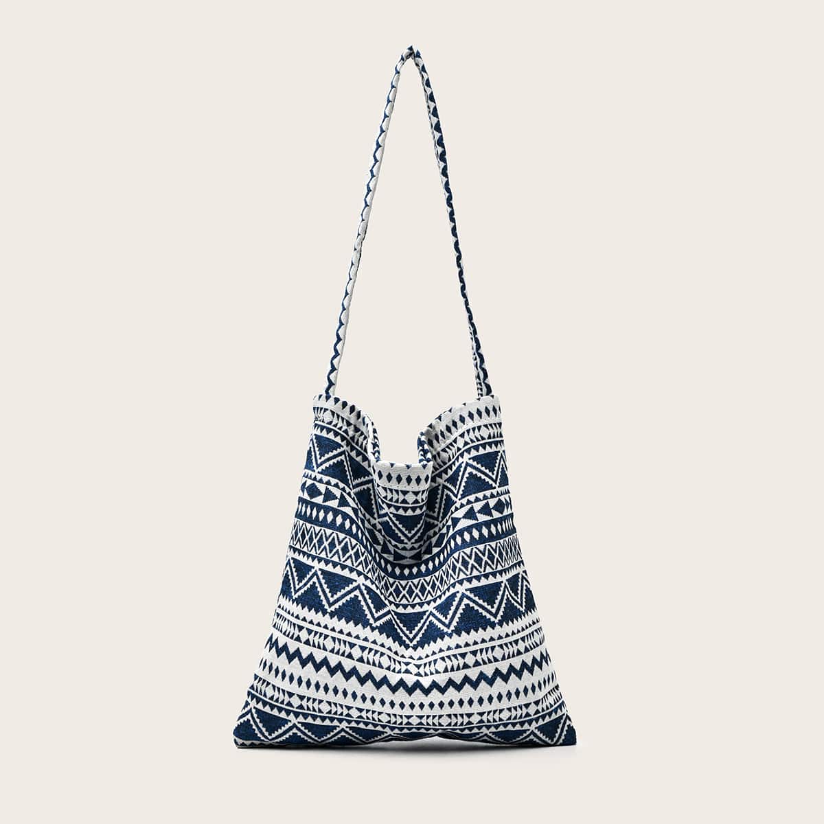 

Geo Graphic Shopper Bag, Blue