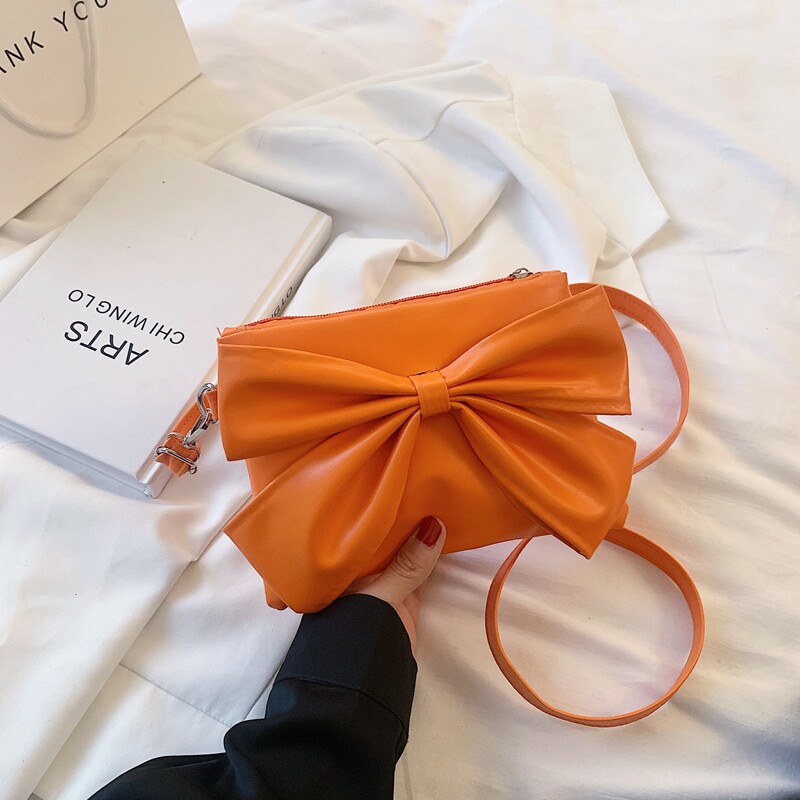 

Bow Decor Crossbody Bag, Orange