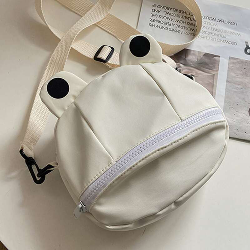 

Cartoon Design Crossbody Bag, White