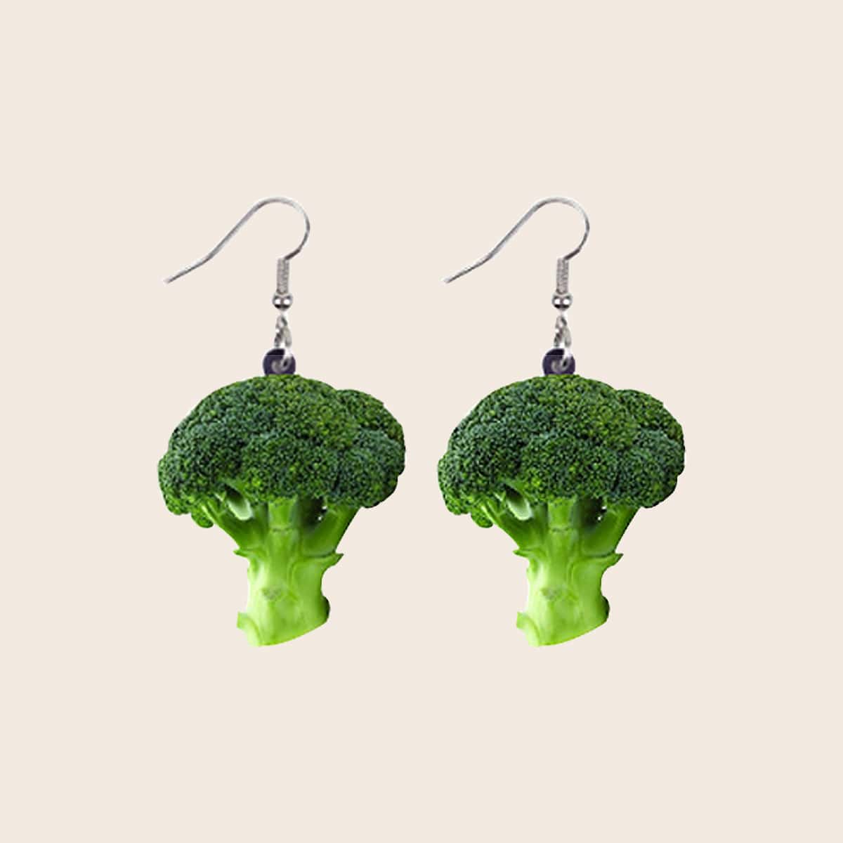 

Broccoli Drop Earrings, Green