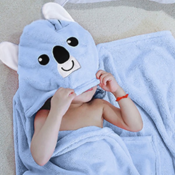 

Baby Cartoon Design Towel, Blue