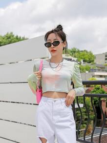 DAZY Tie Dye Crop Tee