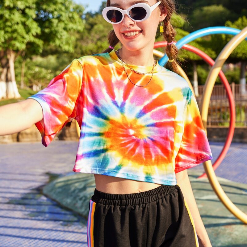 

Tie Dye Crop Tee, Multicolor