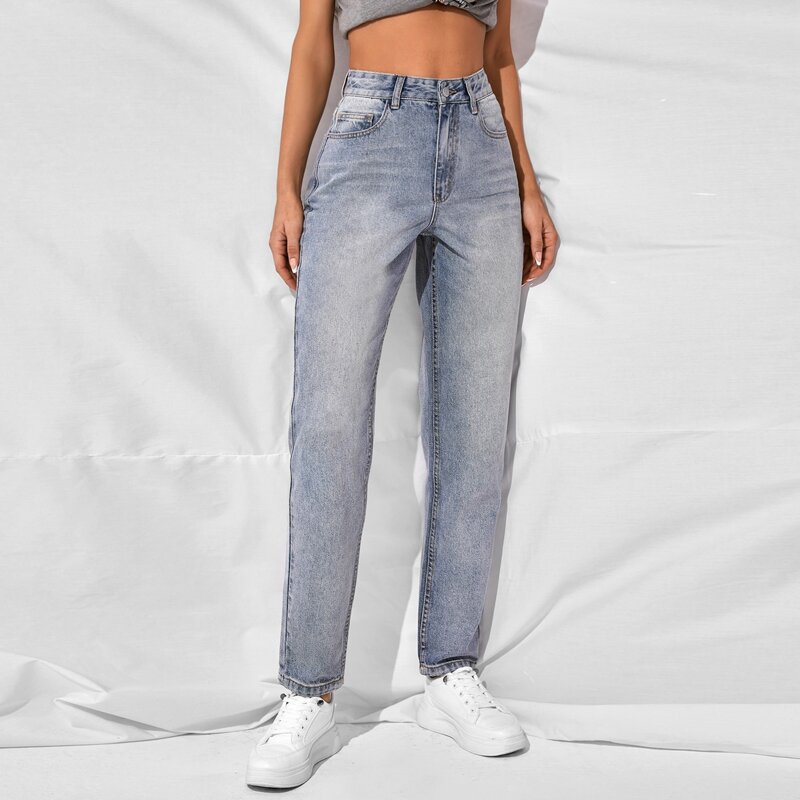 

Light Wash High Waist Jeans