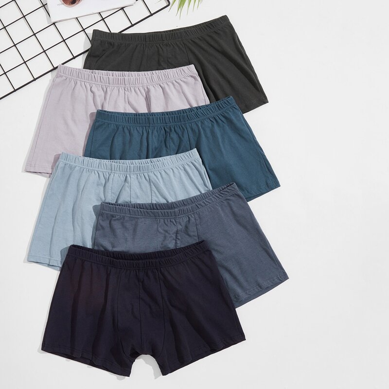 

Guys 6pcs Solid Boxer Brief, Multicolor