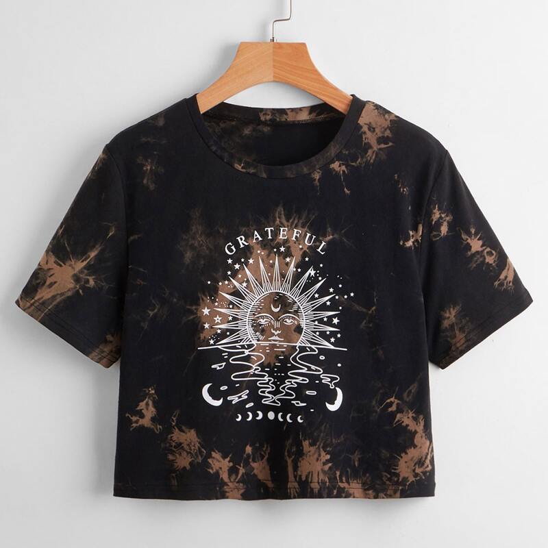 

Letter Sun Graphic Tie Dye Tee, Multicolor