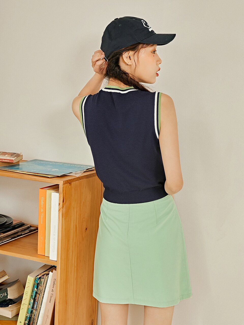 Solid A-line Skirt